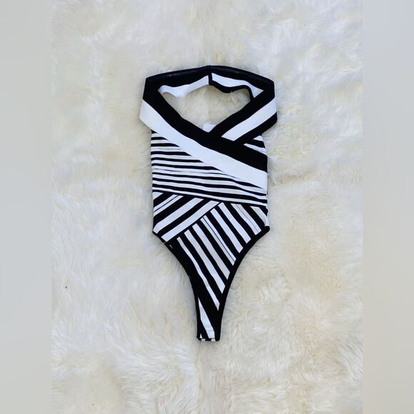 Balmain Striped Jacquard-Knit Bodysuit size 34/ us size 2 - Picture 7 of 12